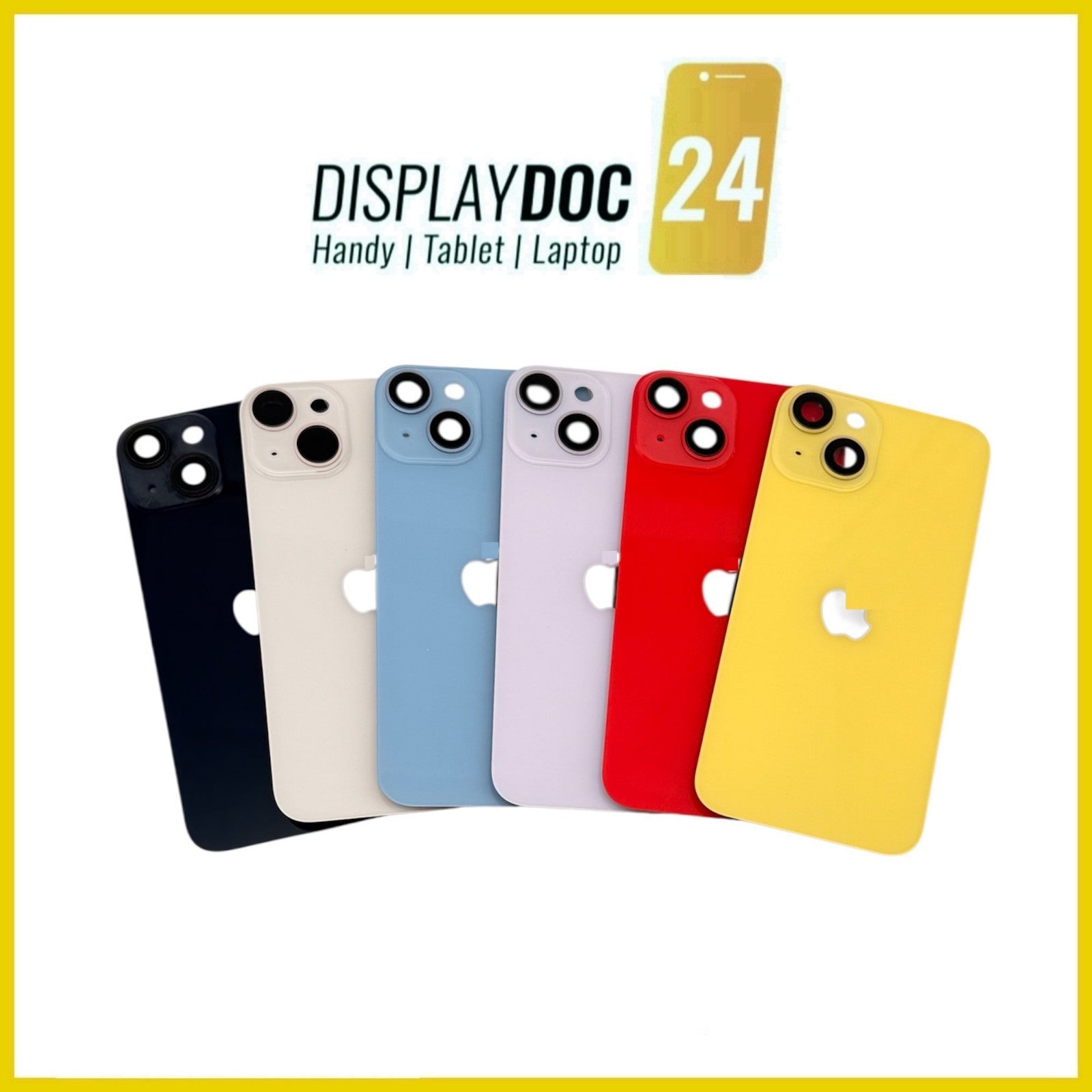 Backcover Glas Rückseite für Original Apple iPhone 14 alle Farben Premount