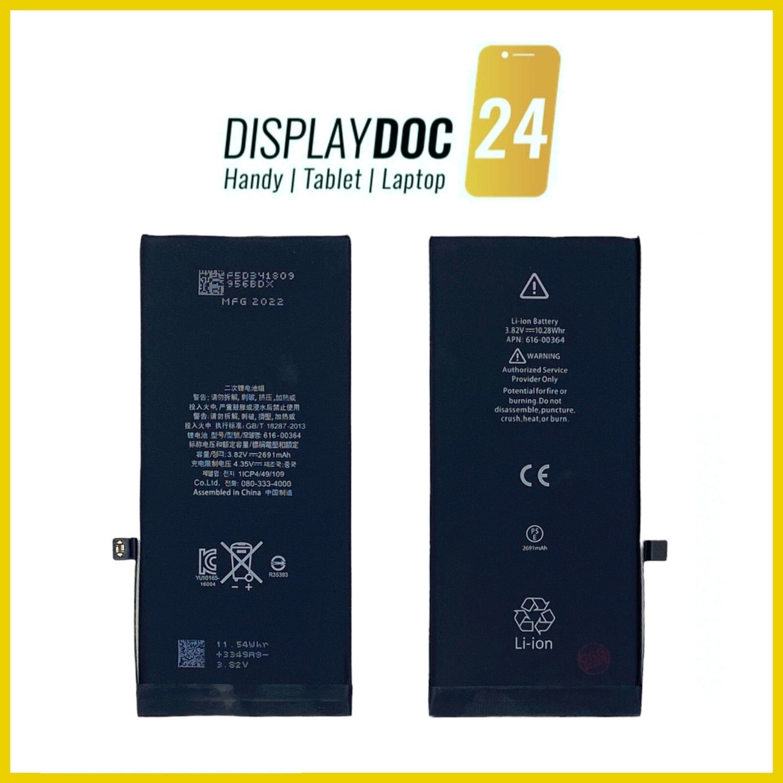 Ersatz Akku für Original Apple iPhone 8 Plus NEU Li-Ion Batterie 2691mAh