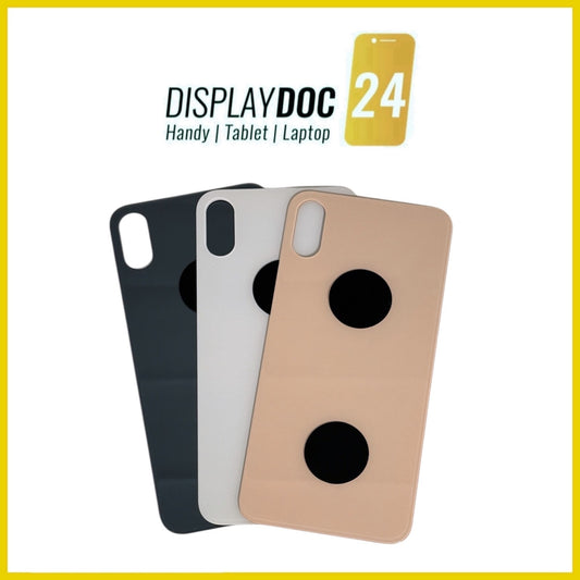 Backcover Glas Rückseite für Original Apple iPhone XS / 10S alle Farben Big Hole