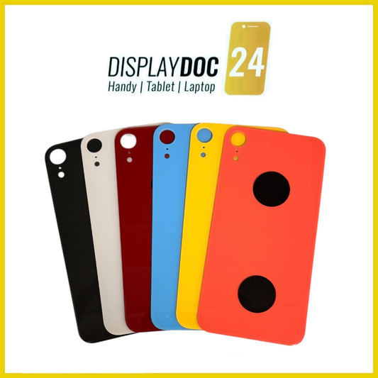 Backcover Glas Rückseite für Original Apple iPhone XR alle Farben Big Hole