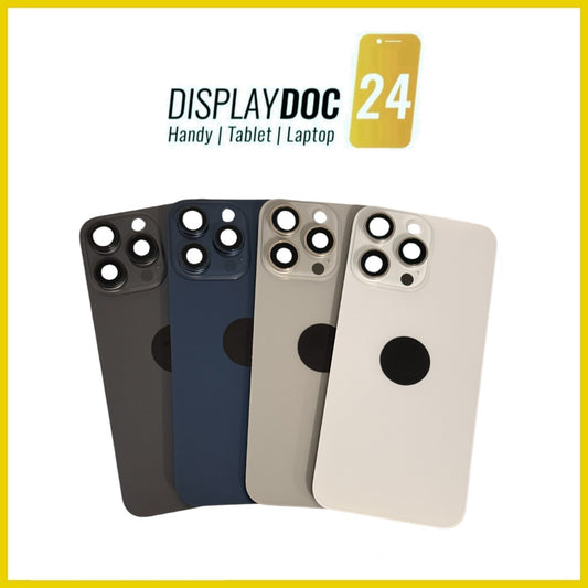 Backcover Glas für Original Apple iPhone 15 Pro Max alle Farben Premount