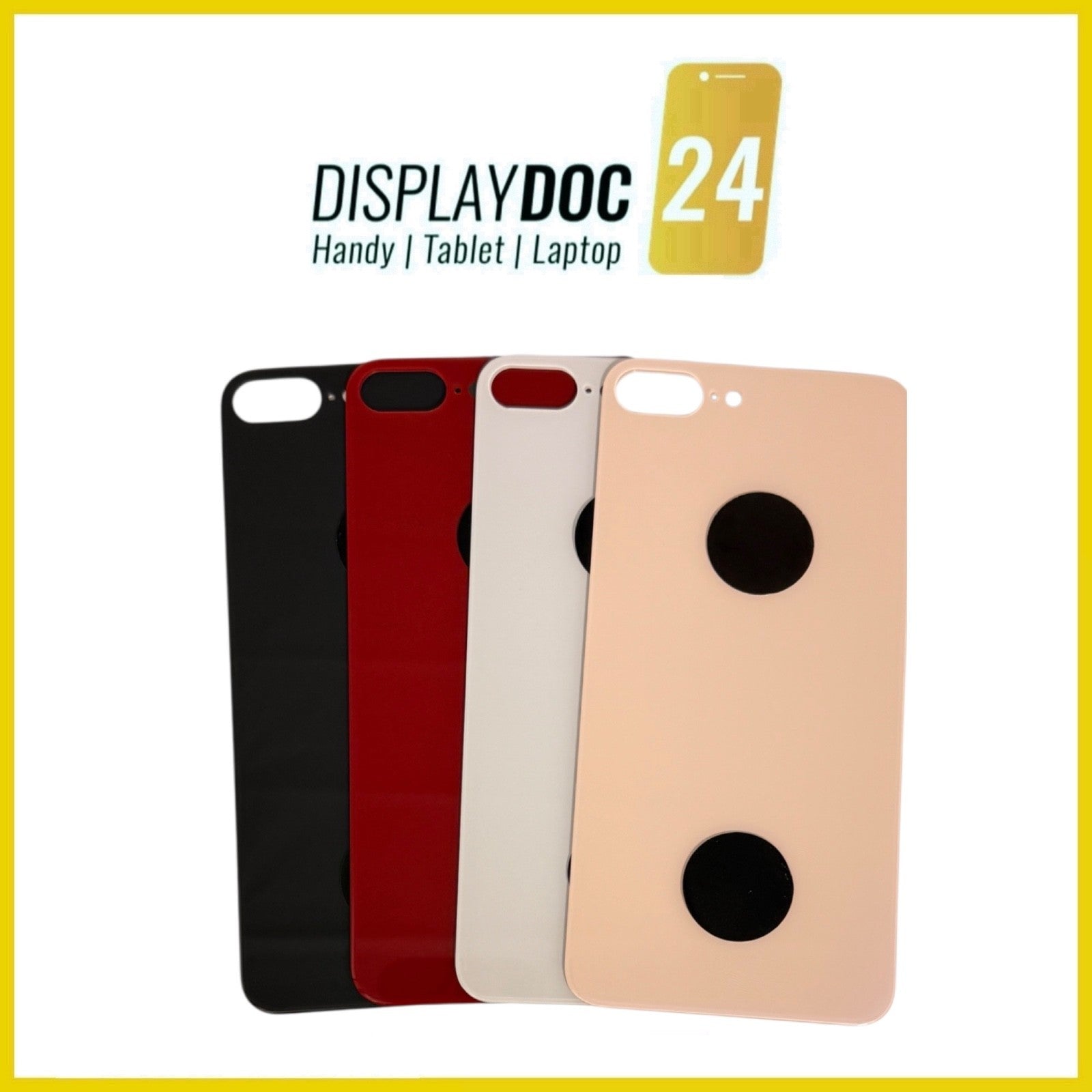 Backcover Glas Rückseite für Original Apple iPhone 8 Plus alle Farben Big Hole