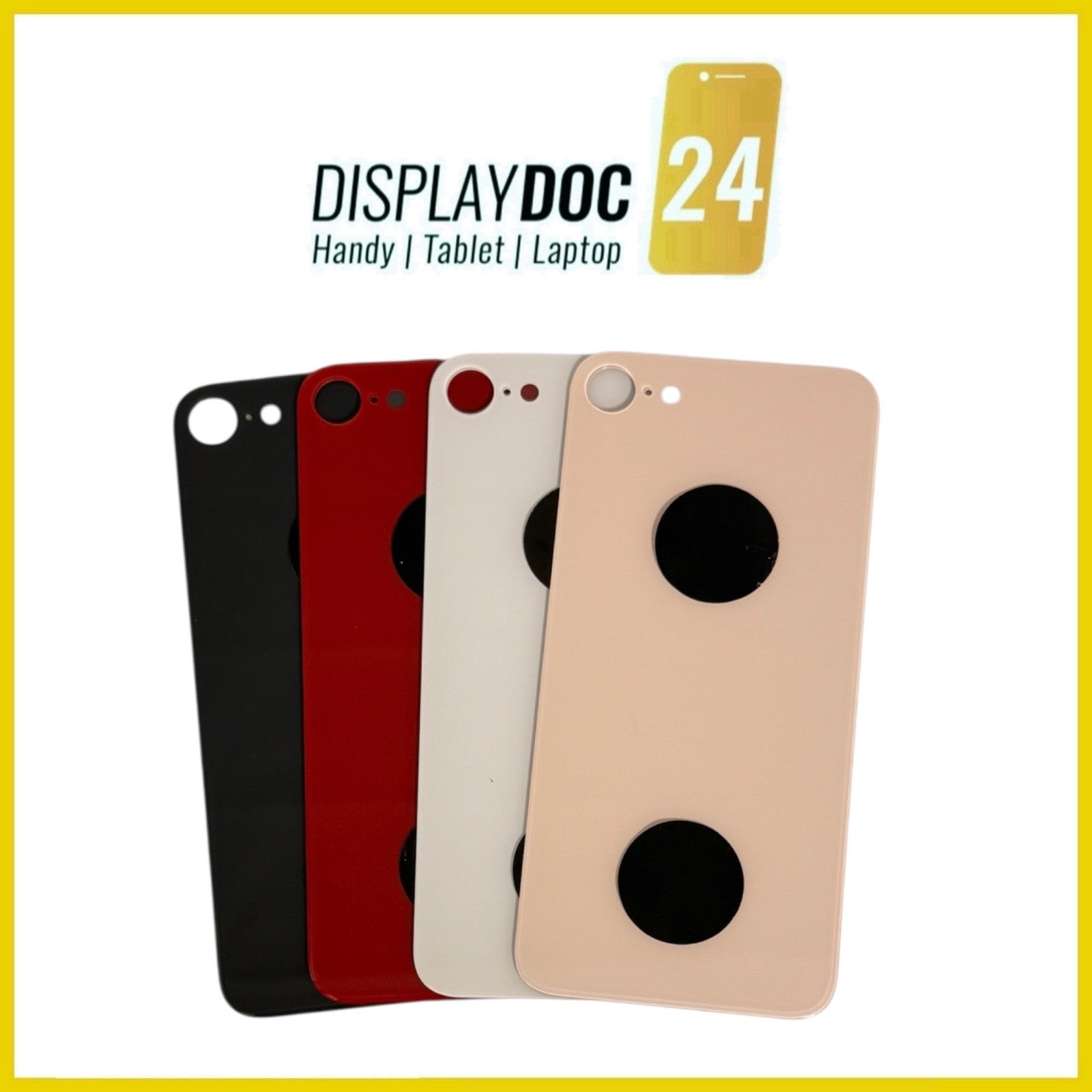 Backcover Glas Rückseite für Original Apple iPhone 8 alle Farben Big Hole